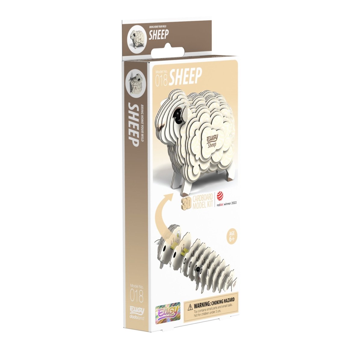 EUGY Sheep 3D cardboard model kit - box front