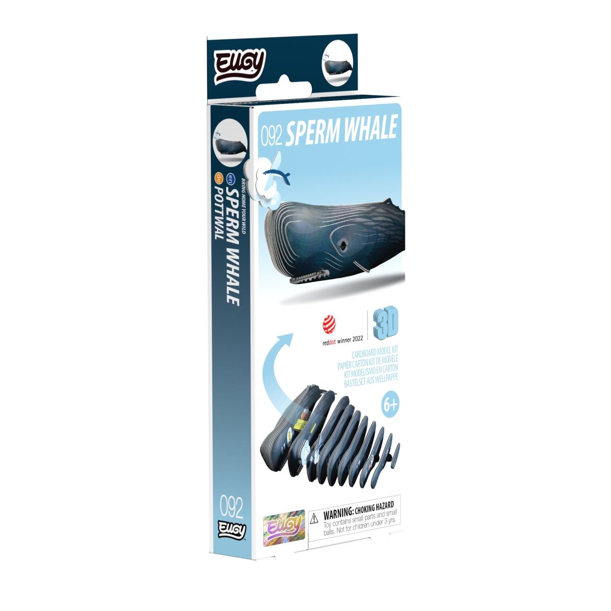 EUGY Sperm Whale 3D cardboard model kit - box front