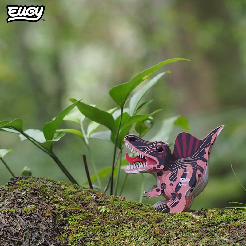 EUGY Spino 3D cardboard model kit - built model on display