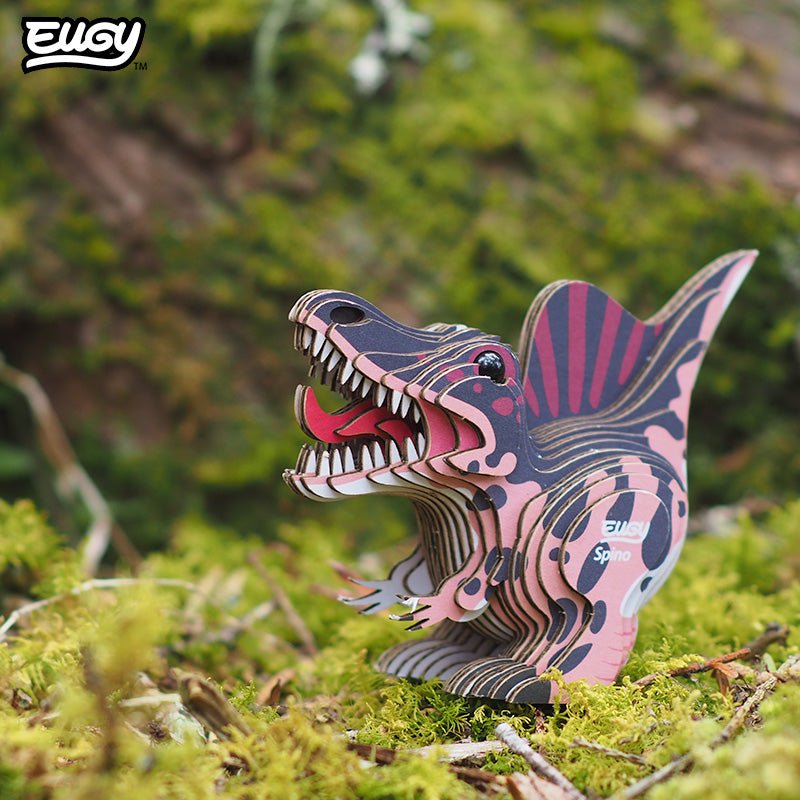 EUGY Spino 3D cardboard model kit - built model on display