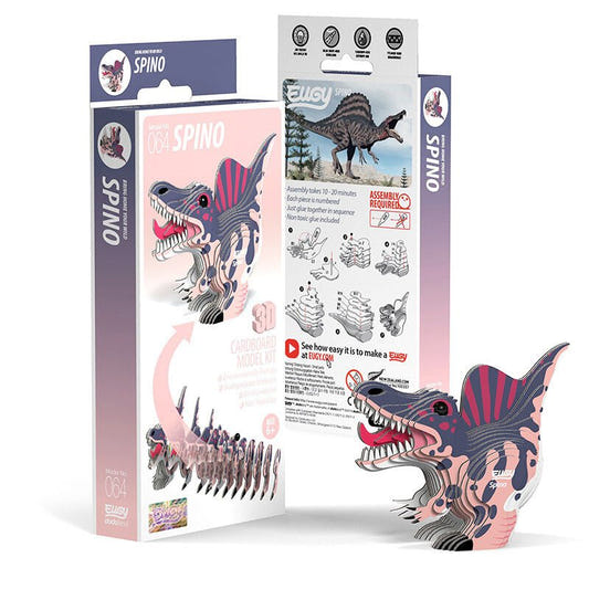 EUGY Spino 3D cardboard model kit, eco-friendly assembled puzzle figure