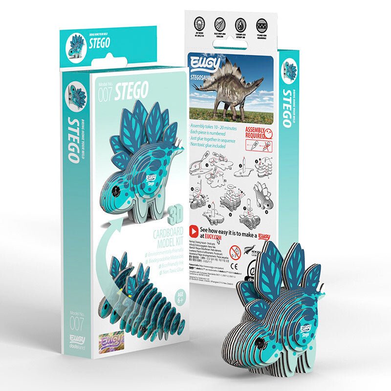 EUGY Stego 3D cardboard model kit, eco-friendly assembled puzzle figure