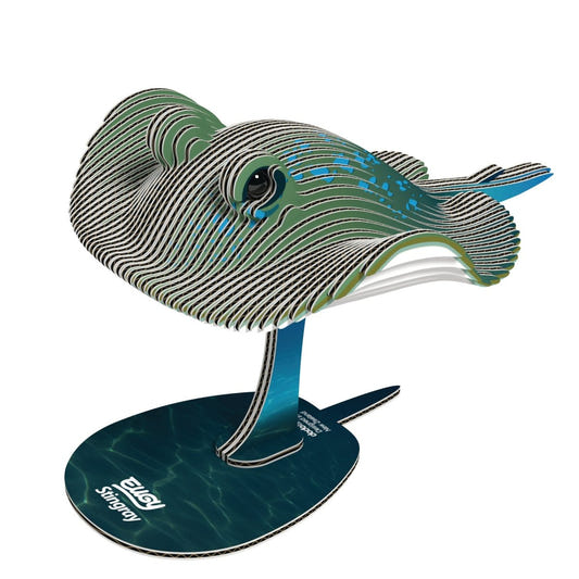 EUGY Stingray 3D cardboard model kit - finished model on its stand