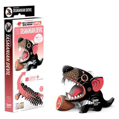 EUGY Tasmanian Devil 3D cardboard model kit, eco-friendly assembled puzzle figure