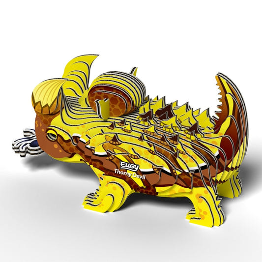 EUGY Thorny Devil 3D cardboard model kit - finished model from the back