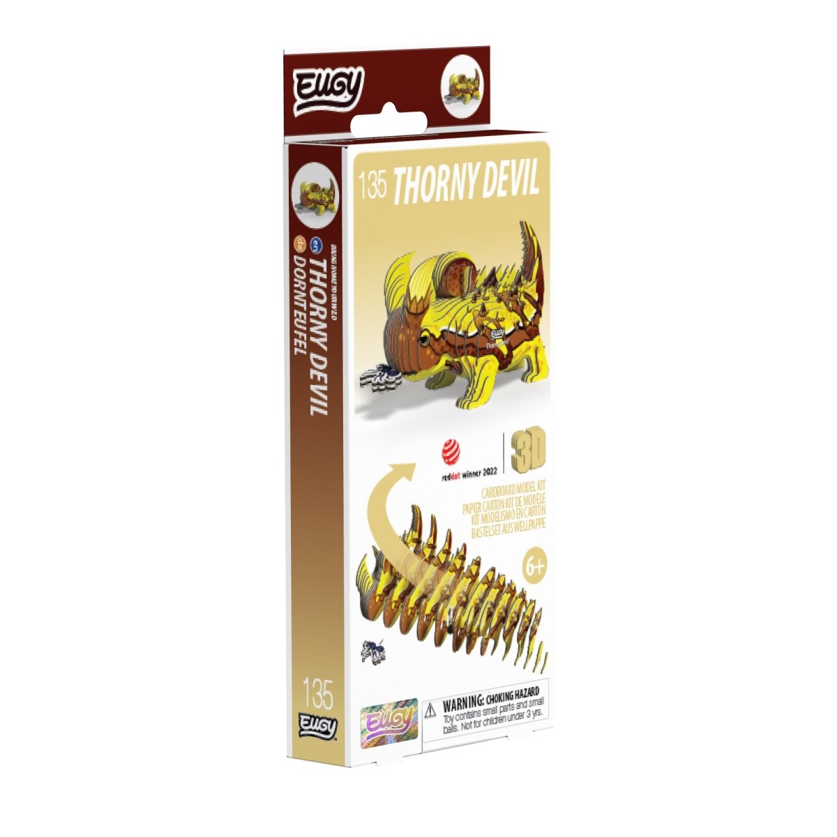 EUGY Thorny Devil 3D cardboard model kit - box front