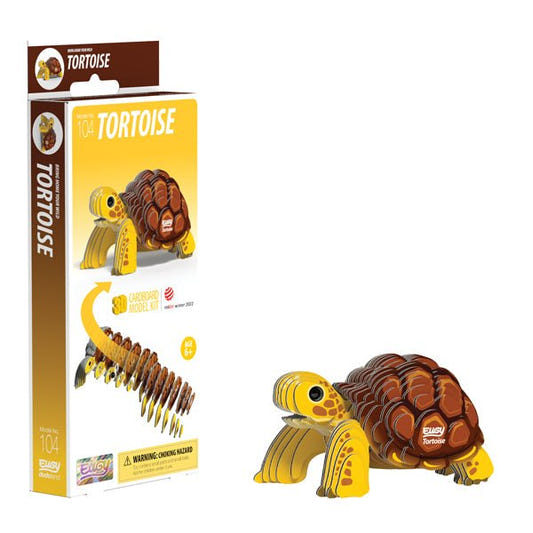 EUGY Tortoise 3D cardboard model kit, eco-friendly assembled puzzle figure