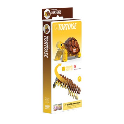 EUGY Tortoise 3D card model kit box packaging, front view