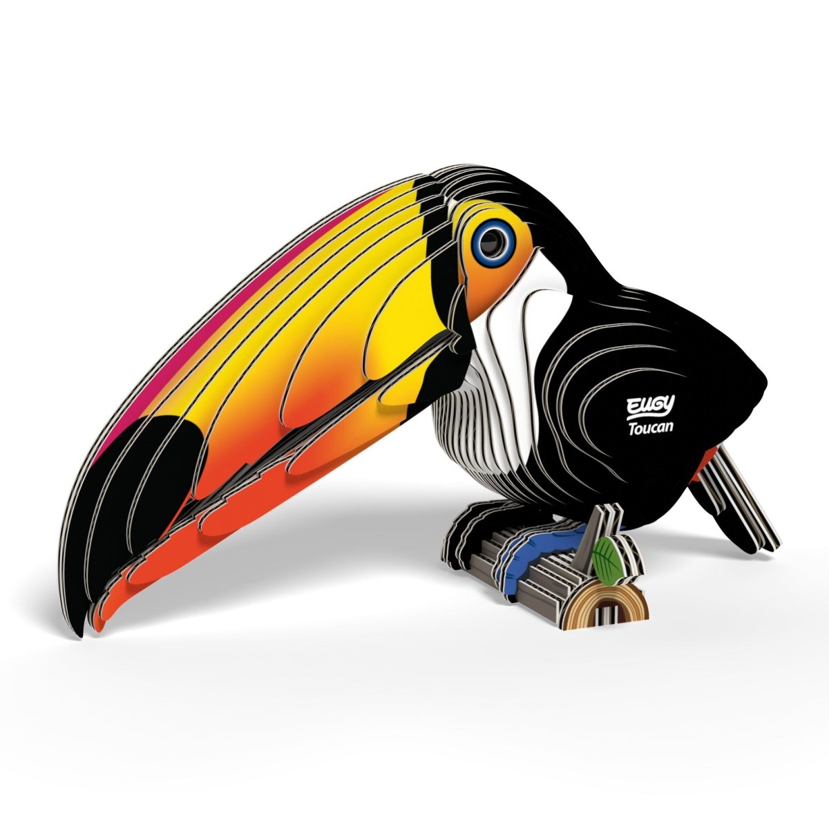 EUGY Toucan 3D cardboard model kit - finished model