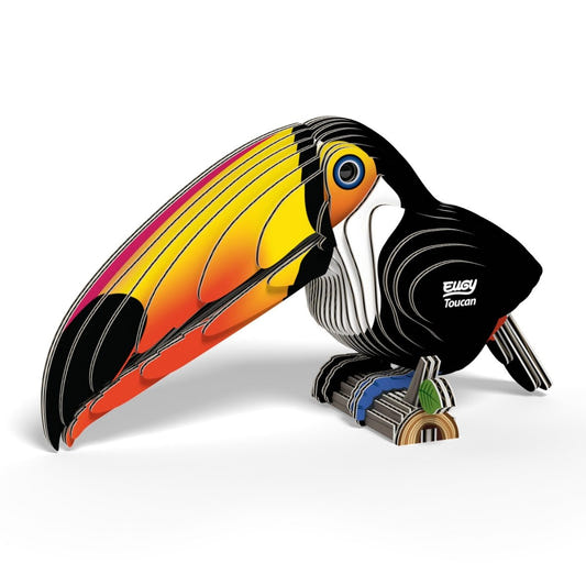 EUGY Toucan 3D cardboard model kit - finished model