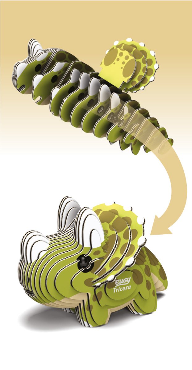 EUGY Tricera 3D cardboard model kit - box front