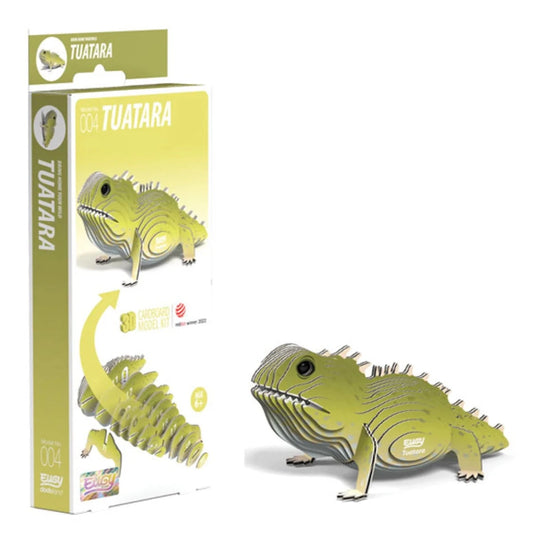 EUGY Tuatara 3D cardboard model kit, eco-friendly assembled puzzle figure