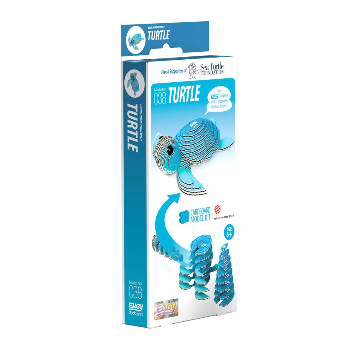 EUGY Turtle 3D cardboard model kit - box front