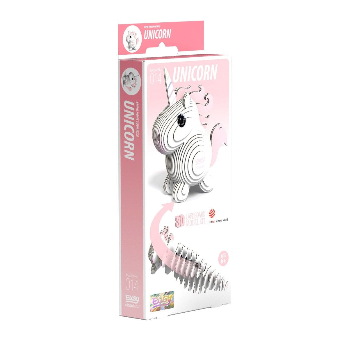 EUGY Unicorn 3D cardboard model kit - box front