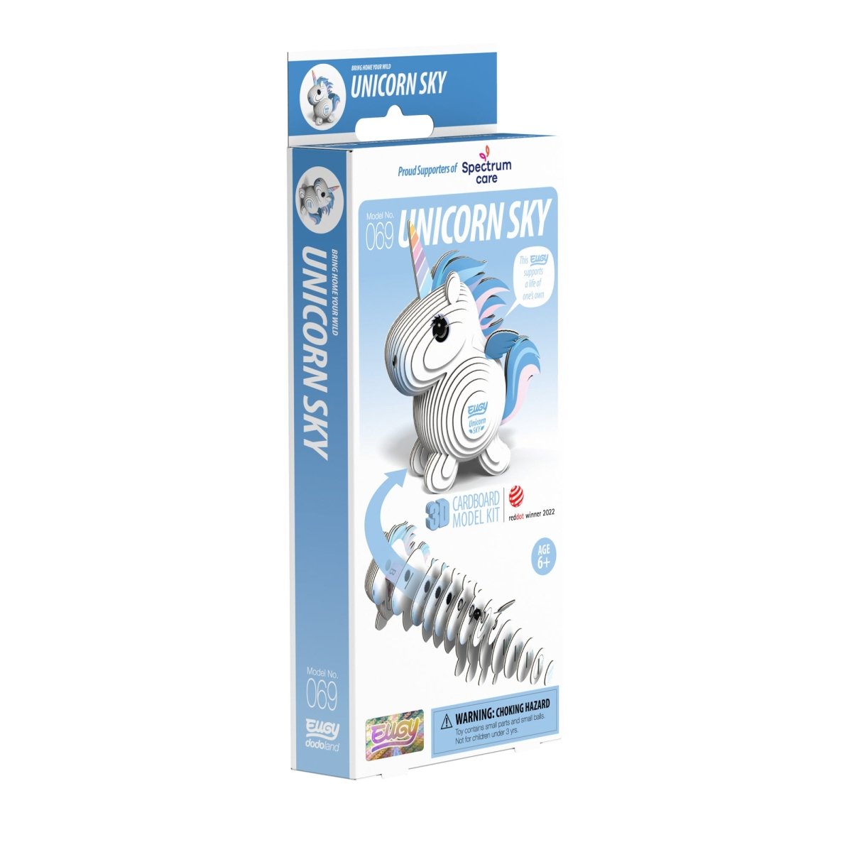 EUGY Unicorn Sky 3D cardboard model kit - box front