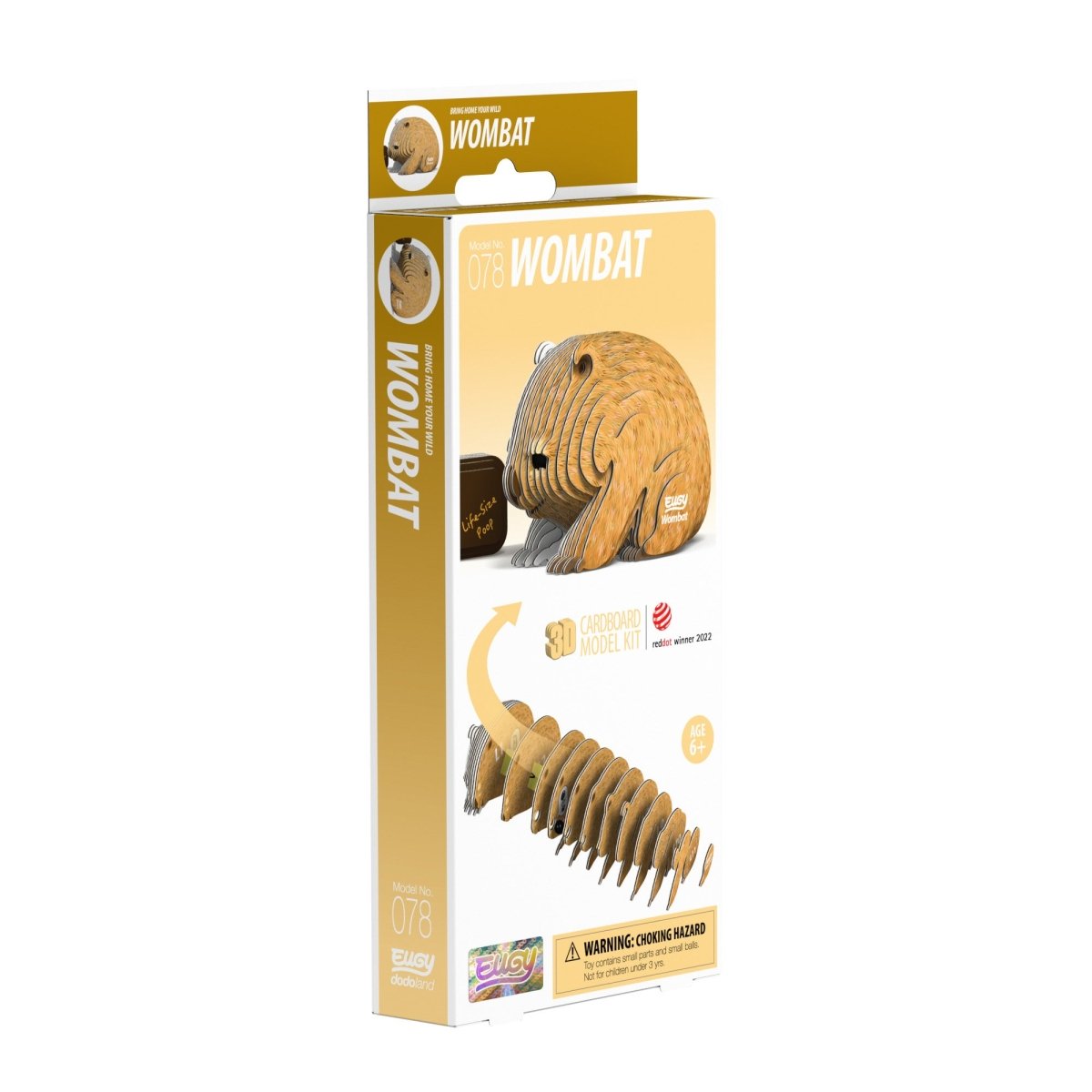 EUGY Wombat 3D cardboard model kit - box front