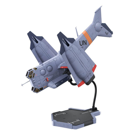 Kotobukiya Evangelion YAGR-3B UNAF VTOL aircraft 1/72 kit on its display stand, cut-out