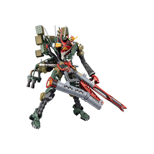 Kotobukiya Evangelion Production Model-New 02 JA-02 kit with large red rifle and missile pods, cut-out