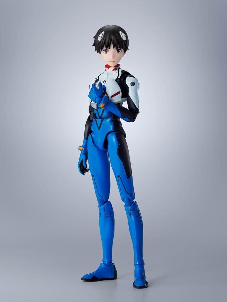 Evangelion Shinji Ikari S.H.Figuarts figure standing with hand to his chest