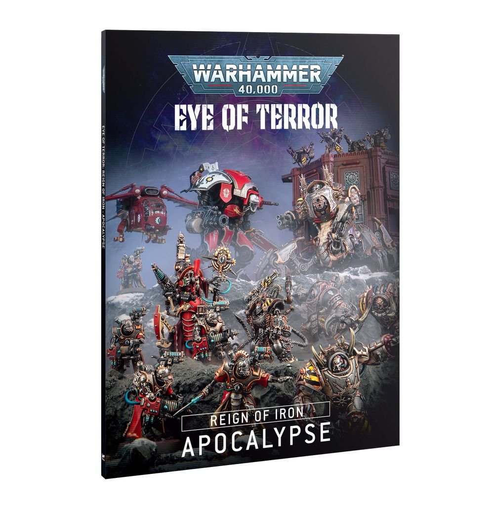 Eye of Terror: Reign of Iron Apocalypse book cover with Chaos and Imperial forces clashing
