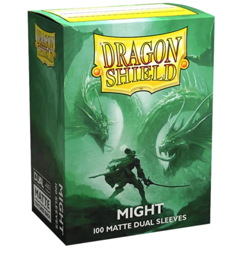 Dragon Shield - Matte Dual Standard Size Sleeves 100pk - Might Green - Loaded Dice
