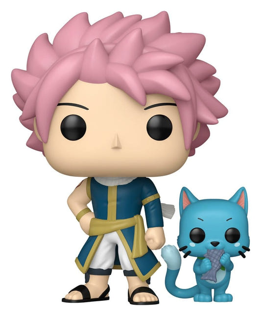 Funko Pop! Natsu Dragneel with Happy the blue cat vinyl figures, Fairy Tail 100 Years Quest