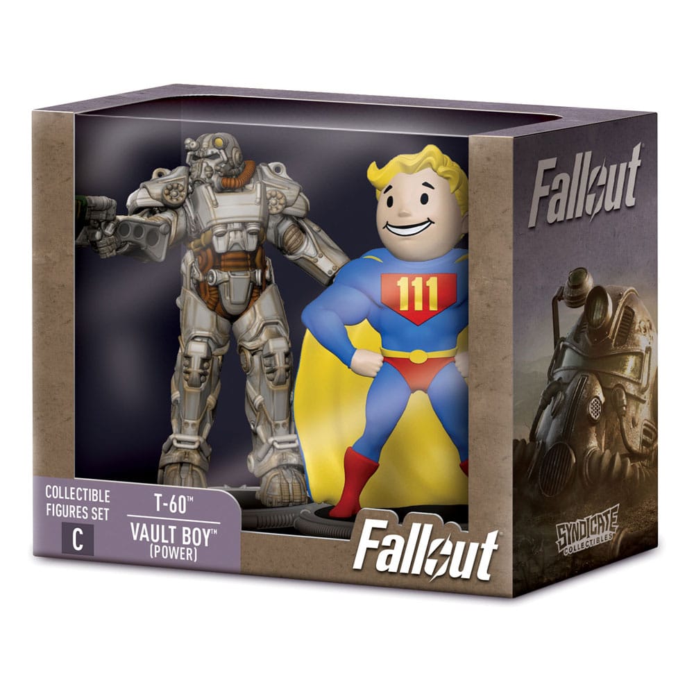 Fallout collectible figures 2-pack T-60 and Vault Boy (Power) in window box