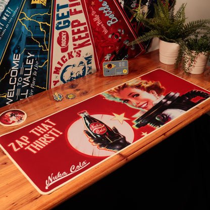 Fallout Nuka-Cola XL Desk Pad and Coaster Set - Loaded Dice