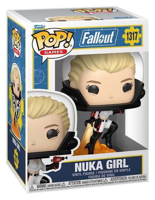 Fallout Nuka Girl Pop! Games vinyl figure in its window box, number 1317