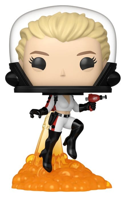 Funko Pop! Nuka Girl figure from Fallout in space helmet on a rocket flame base