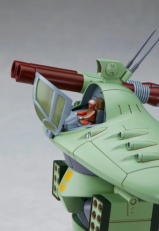Close-up of the open cockpit and pilot in the Max Factory Cabarov AG9 Nicholaiev kit