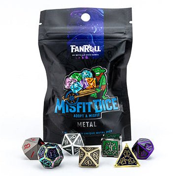 Fanroll - Mystery Misfit Metal Polyhedral Dice Set - Loaded Dice