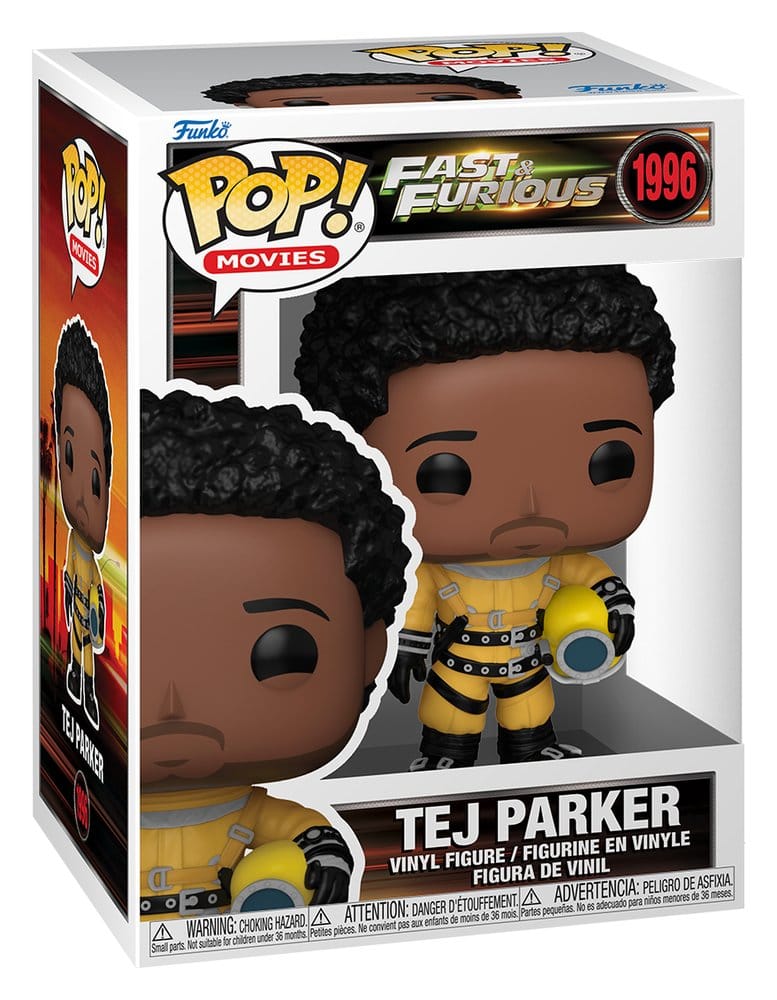Tej Parker Funko POP! Movies vinyl figure in its Fast & Furious window box
