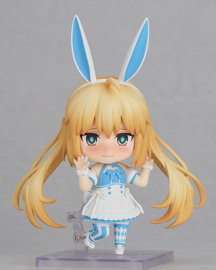 Altria Caster Berserker Nendoroid waving with a blushing face, no weapons