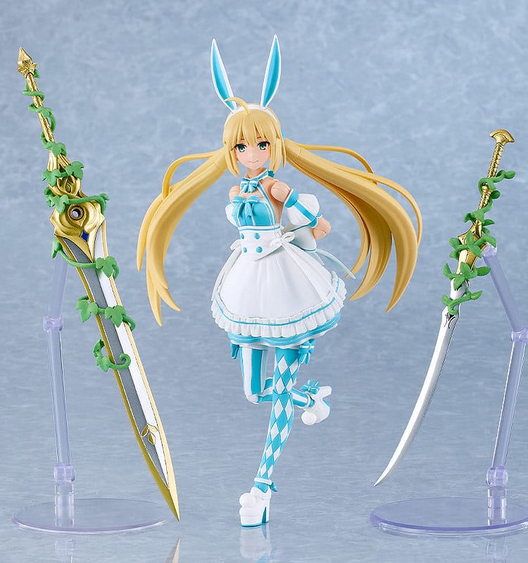 Altria Caster Plamatea kit in a skipping pose flanked by her two vine-covered swords