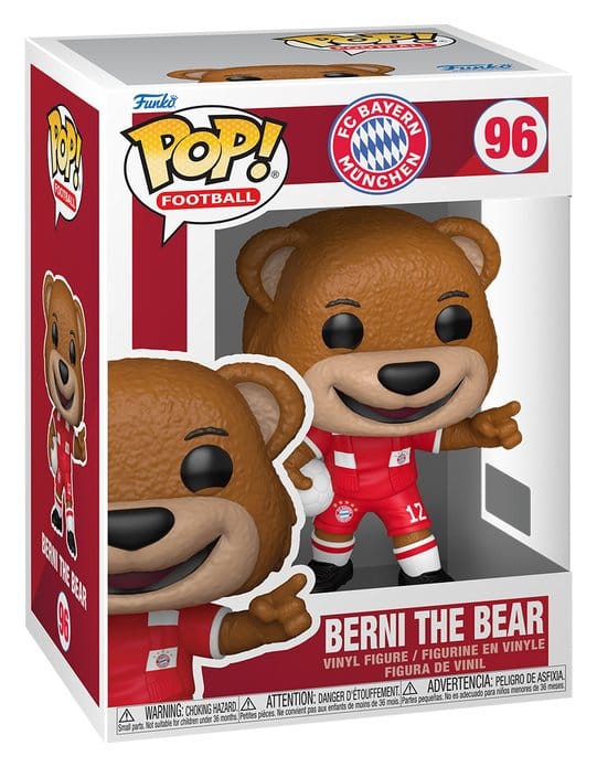 Funko POP! Football FC Bayern München Berni the Bear vinyl figure in window box, number 96