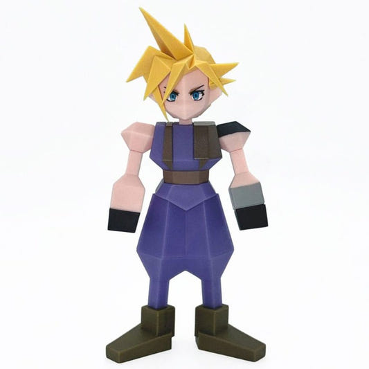 Final Fantasy VII Polygon Vinyl Figure Cloud Strife 15cm - Loaded Dice