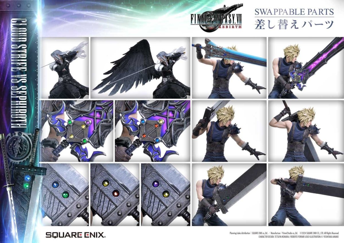 Final Fantasy VII Rebirth Statues 2-Pack 1/4 Cloud Strife vs Sephiroth 69cm - Loaded Dice