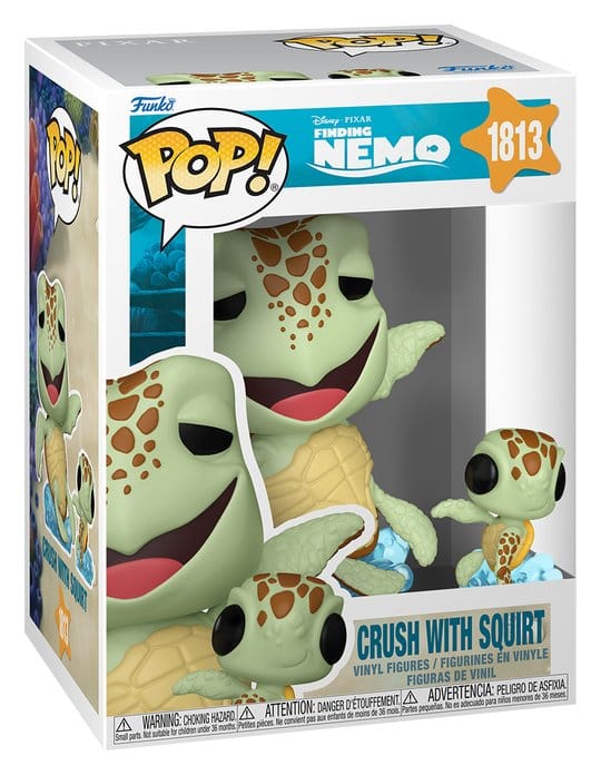 Finding Nemo Funko Pop! Crush with Squirt 1813 vinyl figures in their window box