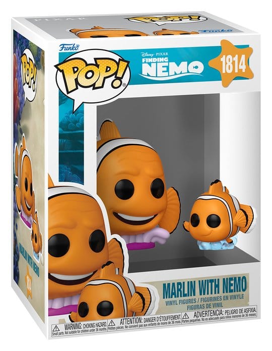 Finding Nemo Funko Pop! Marlin with Nemo 1814 vinyl figures in their window box
