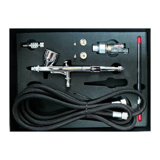 AK Interactive Fine-Art Dual Action Airbrush Set modelling brush