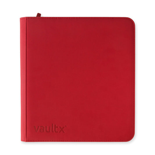 VaultX Exo-Tec Zip Binder - 12 Pocket - Red - Loaded Dice