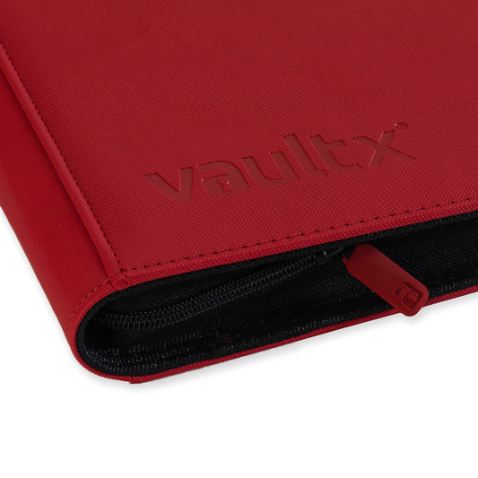 VaultX Exo-Tec Zip Binder - 12 Pocket XL - Red - Loaded Dice