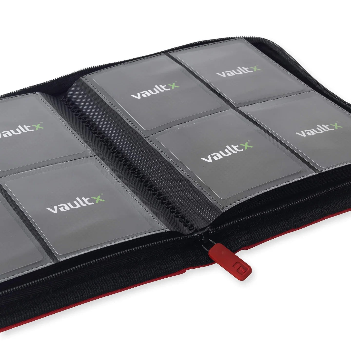 VaultX Exo-Tec Zip Binder - 4 Pocket - Red