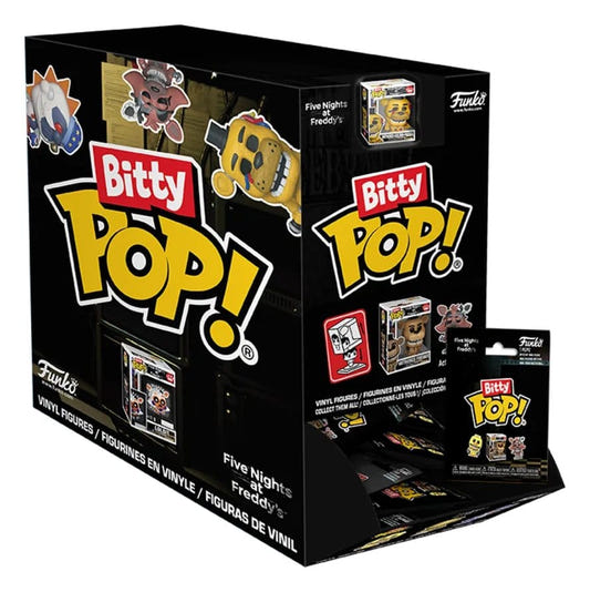 Five Nights at Freddy's Bitty Pop! counter display box with blind-bagged mini figures