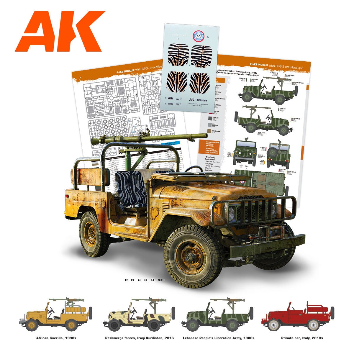 FJ43 Pickup with SPG-9 Recoilless Gun 1/35th Scale - Loaded Dice