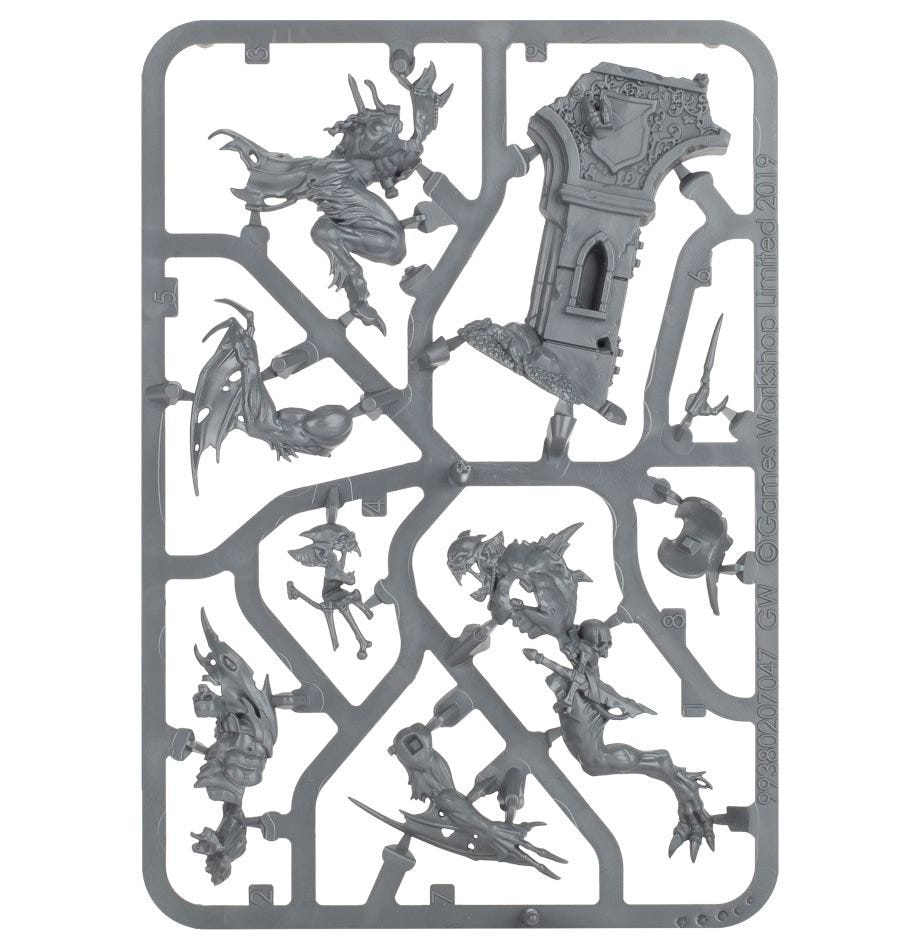 Flesh-Eater Courts Abhorrant Archregent unpainted plastic sprue, frame 1 of 1