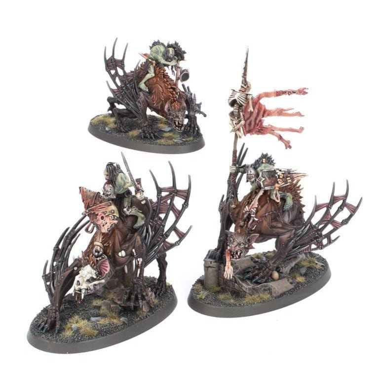 Flesh-Eater Courts Morbheg Knights unit of three painted models, angled group view
