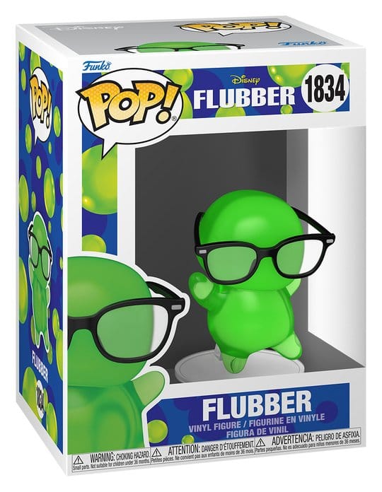 Disney Flubber with glasses Pop! vinyl figure in its window box, number 1834