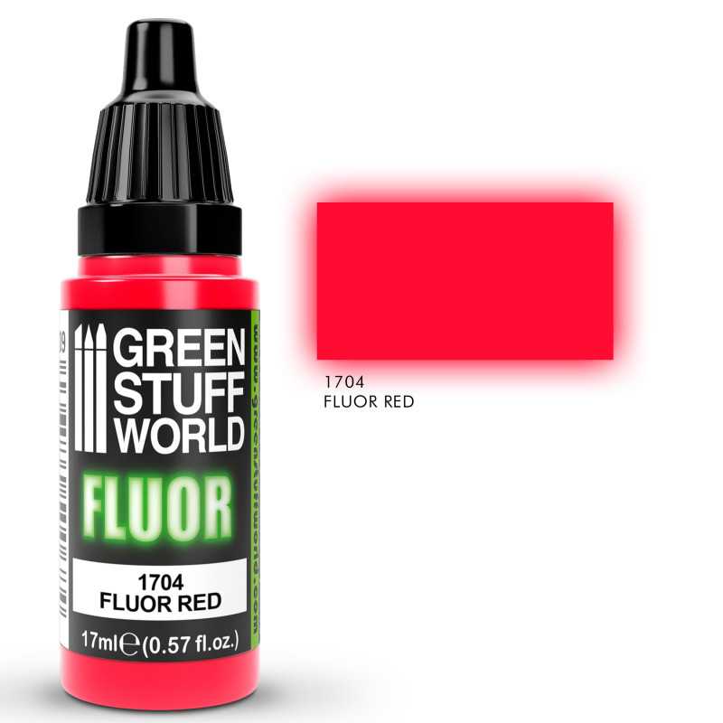 Green Stuff World Fluor Paint RED - Loaded Dice Barry Vale of Glamorgan CF64 3HD